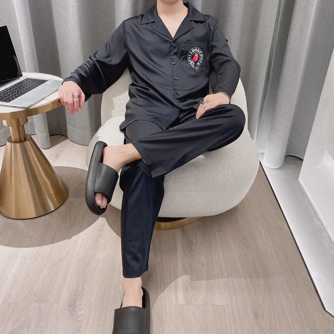 🅿️360 2023 Croixin Home Clothes High-end Korean silk fabric is skin-friendly, soft and comfortable. Same style for men and women. Women's size: S～L, men's size: M～XXXL